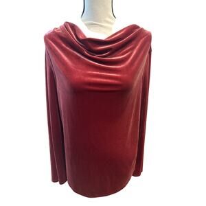 ⭐️ Women’s J. Jill Red Velour Top. Size Large